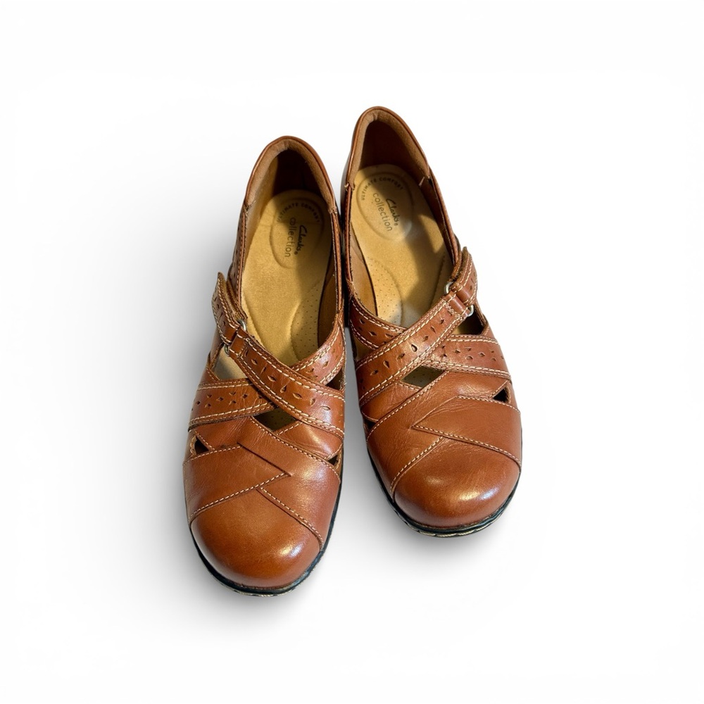 Clarks Collection Ashland Spin Q slip on loafer leather size 10